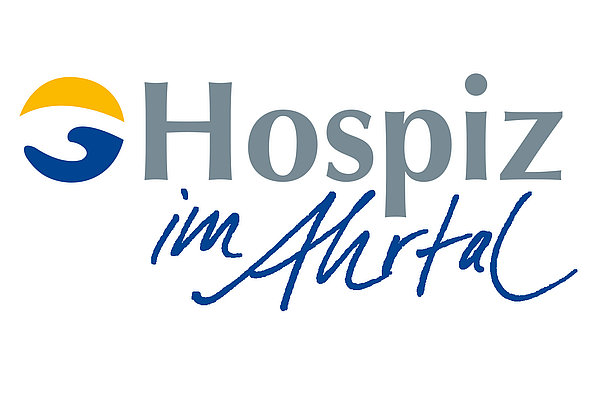 Logo Hospiz im Ahrtal mit stilisiertem Sonnen- und Wellenmotiv